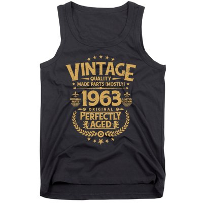 Vintage Birthday Funny For Him 1963 Perfectly Aged Tank Top