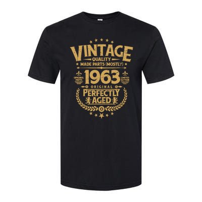 Vintage Birthday Funny For Him 1963 Perfectly Aged Softstyle CVC T-Shirt