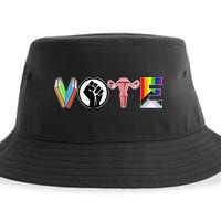 Vote Books Fist Ovaries Lgtbq Sustainable Bucket Hat