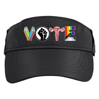 Vote Books Fist Ovaries Lgtbq Adult Drive Performance Visor