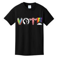 Vote Books Fist Ovaries Lgtbq Kids T-Shirt
