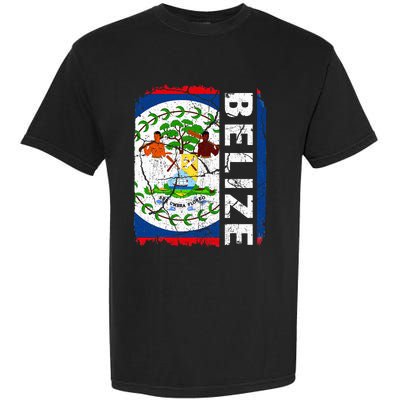 Vintage Belizean Flag Belize Pride Roots Heritage Garment-Dyed Heavyweight T-Shirt