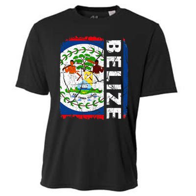 Vintage Belizean Flag Belize Pride Roots Heritage Cooling Performance Crew T-Shirt