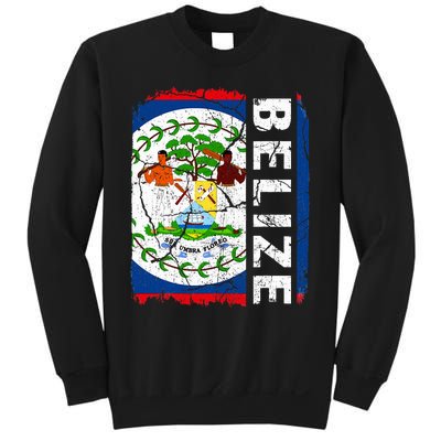 Vintage Belizean Flag Belize Pride Roots Heritage Sweatshirt