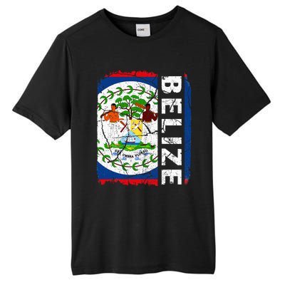 Vintage Belizean Flag Belize Pride Roots Heritage Tall Fusion ChromaSoft Performance T-Shirt