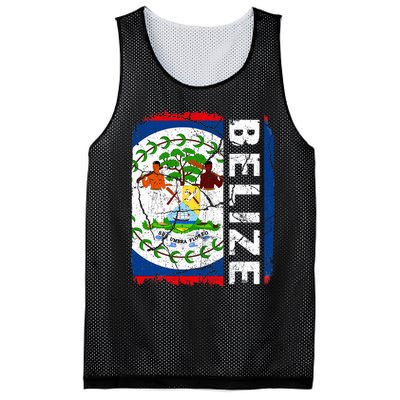 Vintage Belizean Flag Belize Pride Roots Heritage Mesh Reversible Basketball Jersey Tank