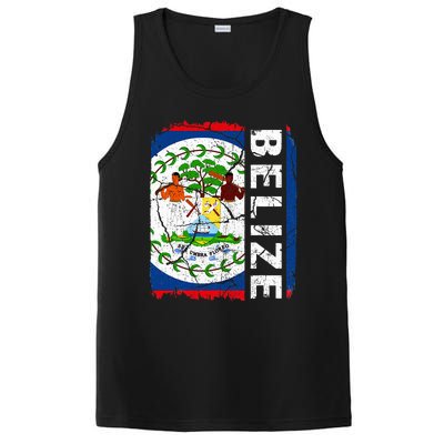 Vintage Belizean Flag Belize Pride Roots Heritage PosiCharge Competitor Tank