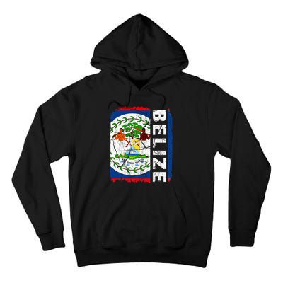 Vintage Belizean Flag Belize Pride Roots Heritage Tall Hoodie