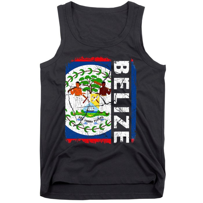 Vintage Belizean Flag Belize Pride Roots Heritage Tank Top