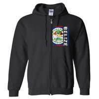 Vintage Belizean Flag Belize Pride Roots Heritage Full Zip Hoodie