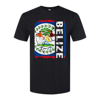 Vintage Belizean Flag Belize Pride Roots Heritage Softstyle CVC T-Shirt