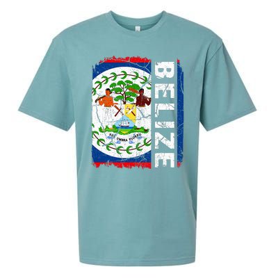 Vintage Belizean Flag Belize Pride Roots Heritage Sueded Cloud Jersey T-Shirt