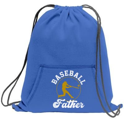 Vintage Baseball Father Baseball Lover Fathers Day Gift Sweatshirt Cinch Pack Bag