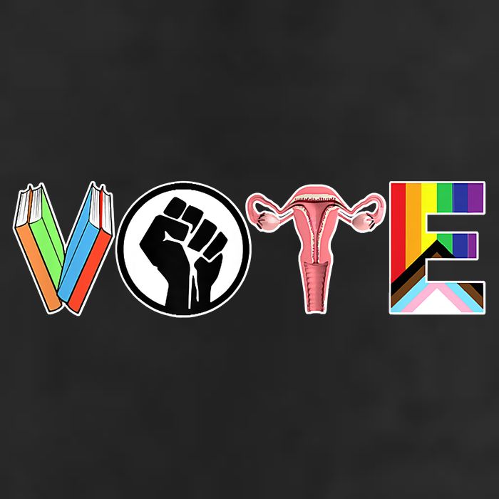 Vote Books, Fist, Ovaries, LGTBQ Cool Comfort Performance Bucket Hat