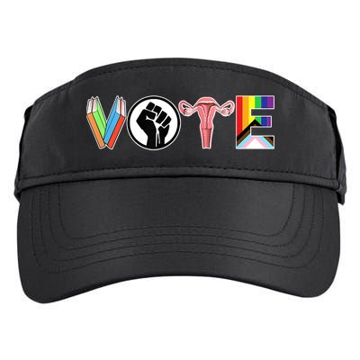 Vote Books, Fist, Ovaries, LGTBQ Adult Drive Performance Visor