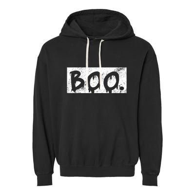 Vintage Boo Funny Lazy Halloween Costumes Garment-Dyed Fleece Hoodie
