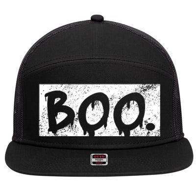 Vintage Boo Funny Lazy Halloween Costumes 7 Panel Mesh Trucker Snapback Hat