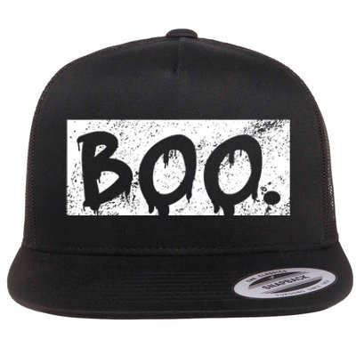 Vintage Boo Funny Lazy Halloween Costumes Flat Bill Trucker Hat