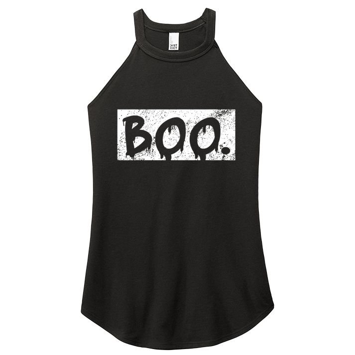 Vintage Boo Funny Lazy Halloween Costumes Women's Perfect Tri Rocker Tank