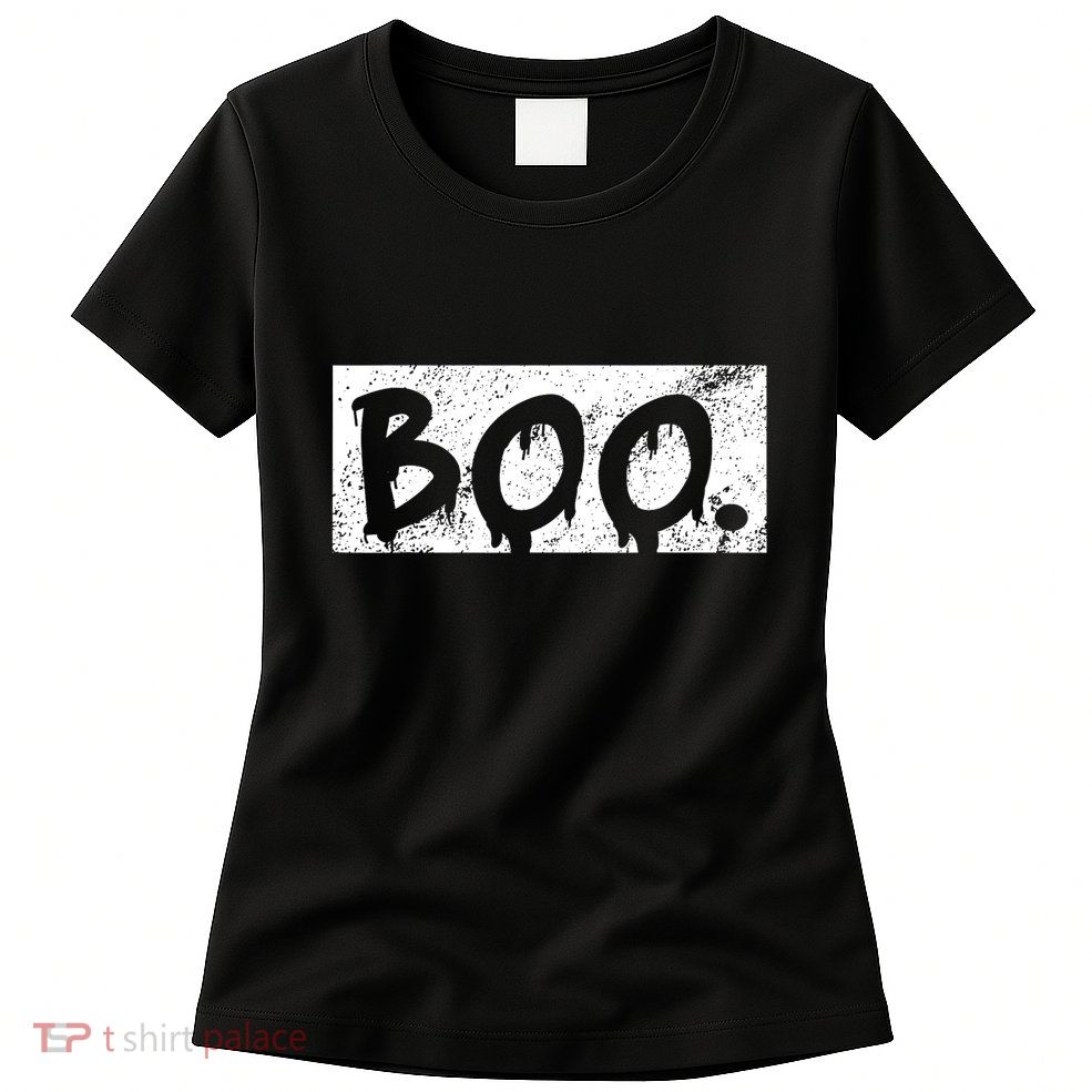 Vintage Boo Funny Lazy Halloween Costumes Womens T-Shirt