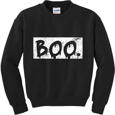 Vintage Boo Funny Lazy Halloween Costumes Kids Sweatshirt