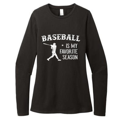 Vintage Baseball Favorite Season Womens CVC Long Sleeve Shirt