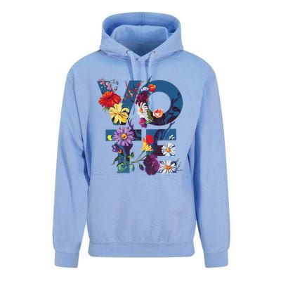 Vote Blue Floral Flower Democrat Kamala 2024 Unisex Surf Hoodie