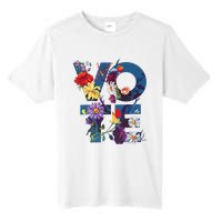 Vote Blue Floral Flower Democrat Kamala 2024 Tall Fusion ChromaSoft Performance T-Shirt