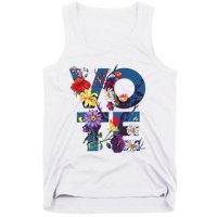 Vote Blue Floral Flower Democrat Kamala 2024 Tank Top