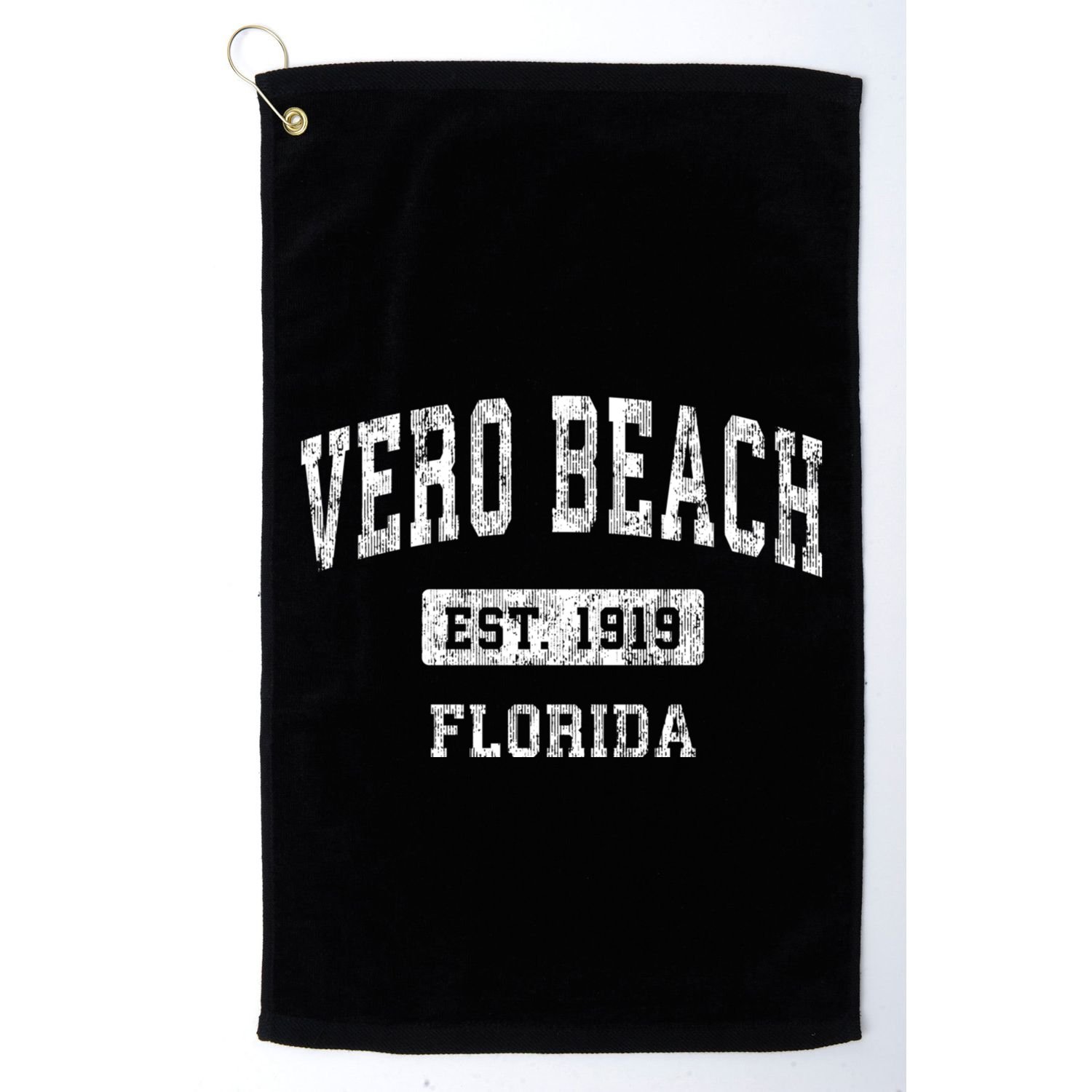 Vero Beach Florida Fl Vintage Established Sports Design Design Golf Towel