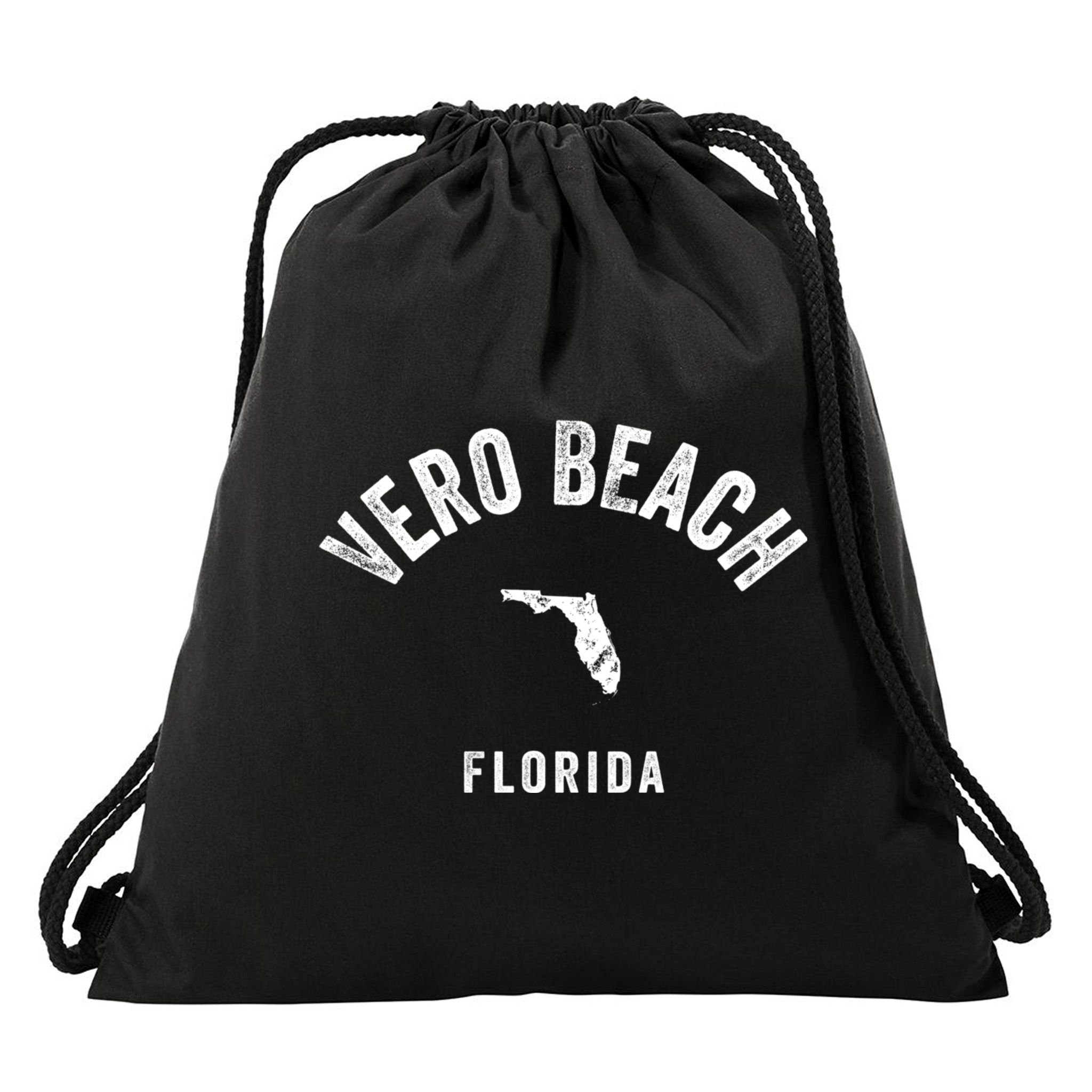 Vero Beach Florida Fl Vintage 70s Athletic Sports Design Drawstring Bag