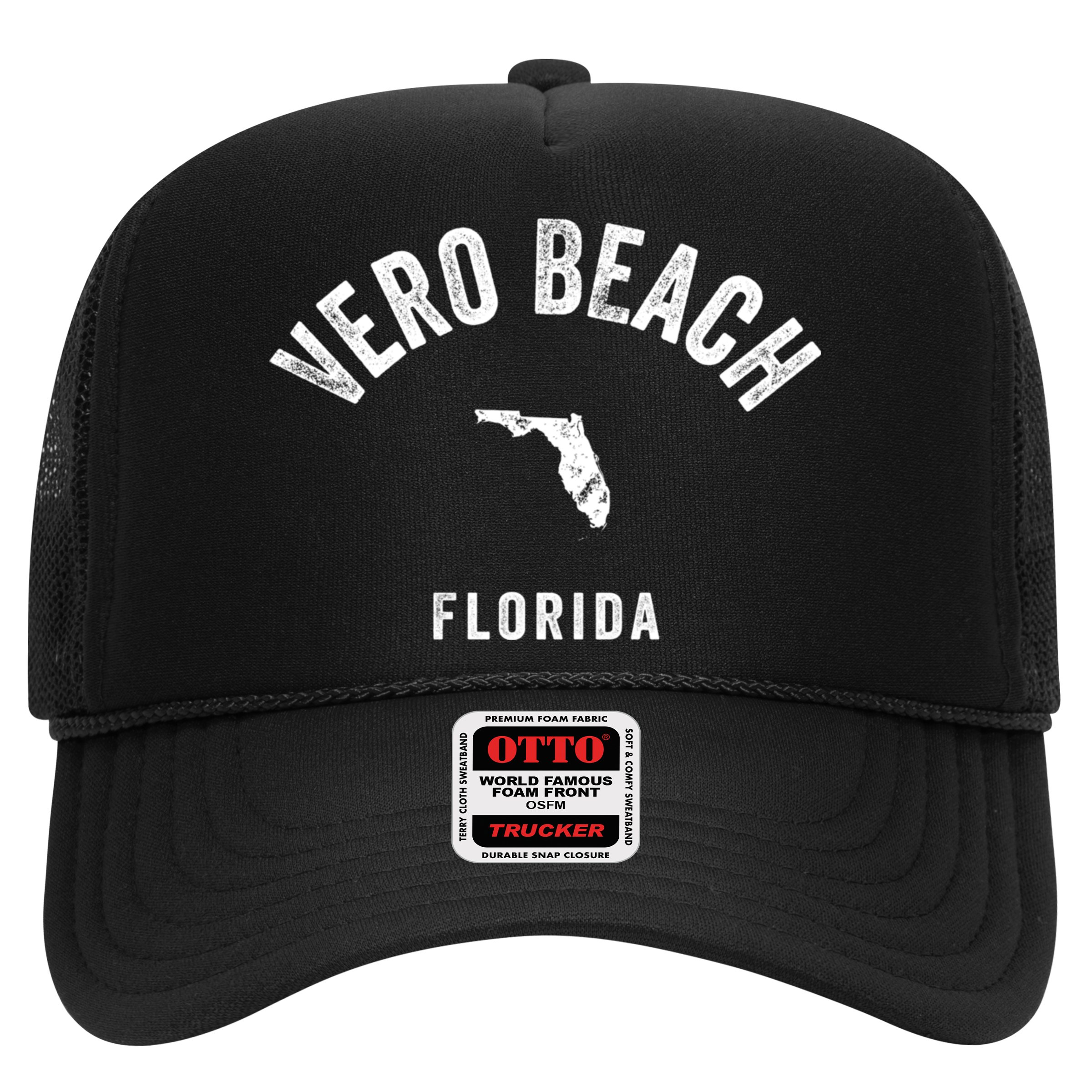 Vero Beach Florida Fl Vintage 70s Athletic Sports Design Hat