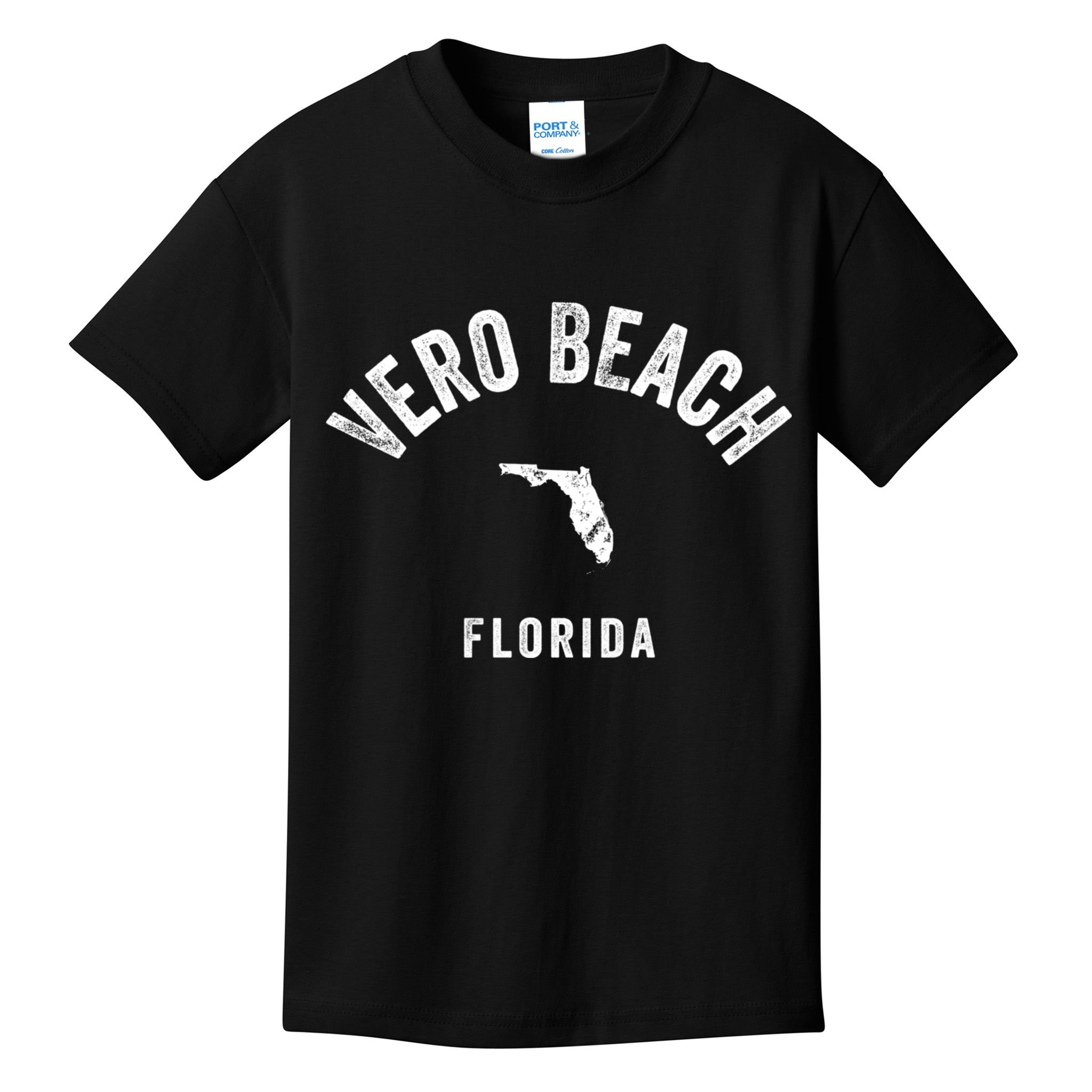 Vero Beach Florida Fl Vintage 70s Athletic Sports Design Kids T-Shirt