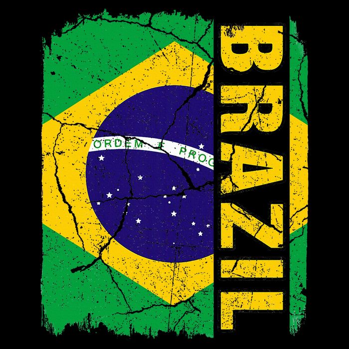 Vintage Brazilian Flag Brazil Pride Roots Heritage Gift Baby Bodysuit