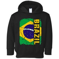 Vintage Brazilian Flag Brazil Pride Roots Heritage Gift Toddler Hoodie