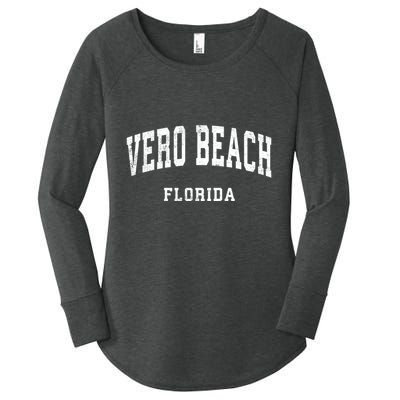 Vero Beach Florida Fl Vintage Athletic Sports Design Women's Perfect Tri Tunic Long Sleeve Shirt