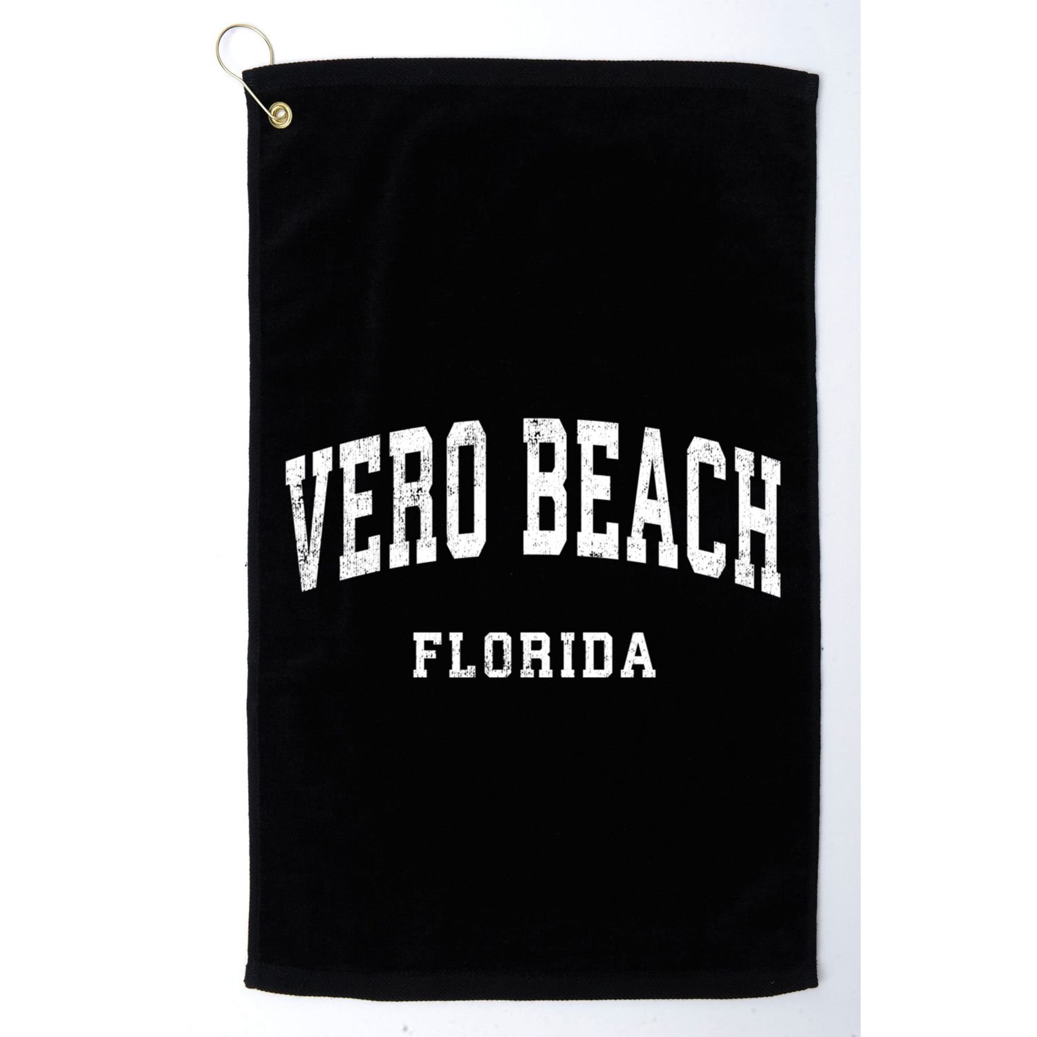 Vero Beach Florida Fl Vintage Athletic Sports Design Golf Towel