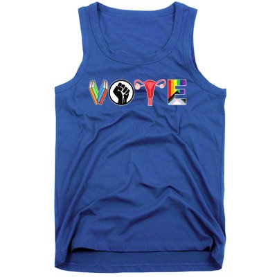 Vote Books Fist Ovaries Lgtbq Tank Top