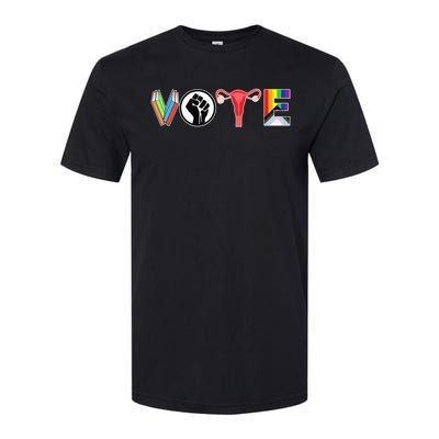 Vote Books Fist Ovaries Lgtbq Softstyle® CVC T-Shirt