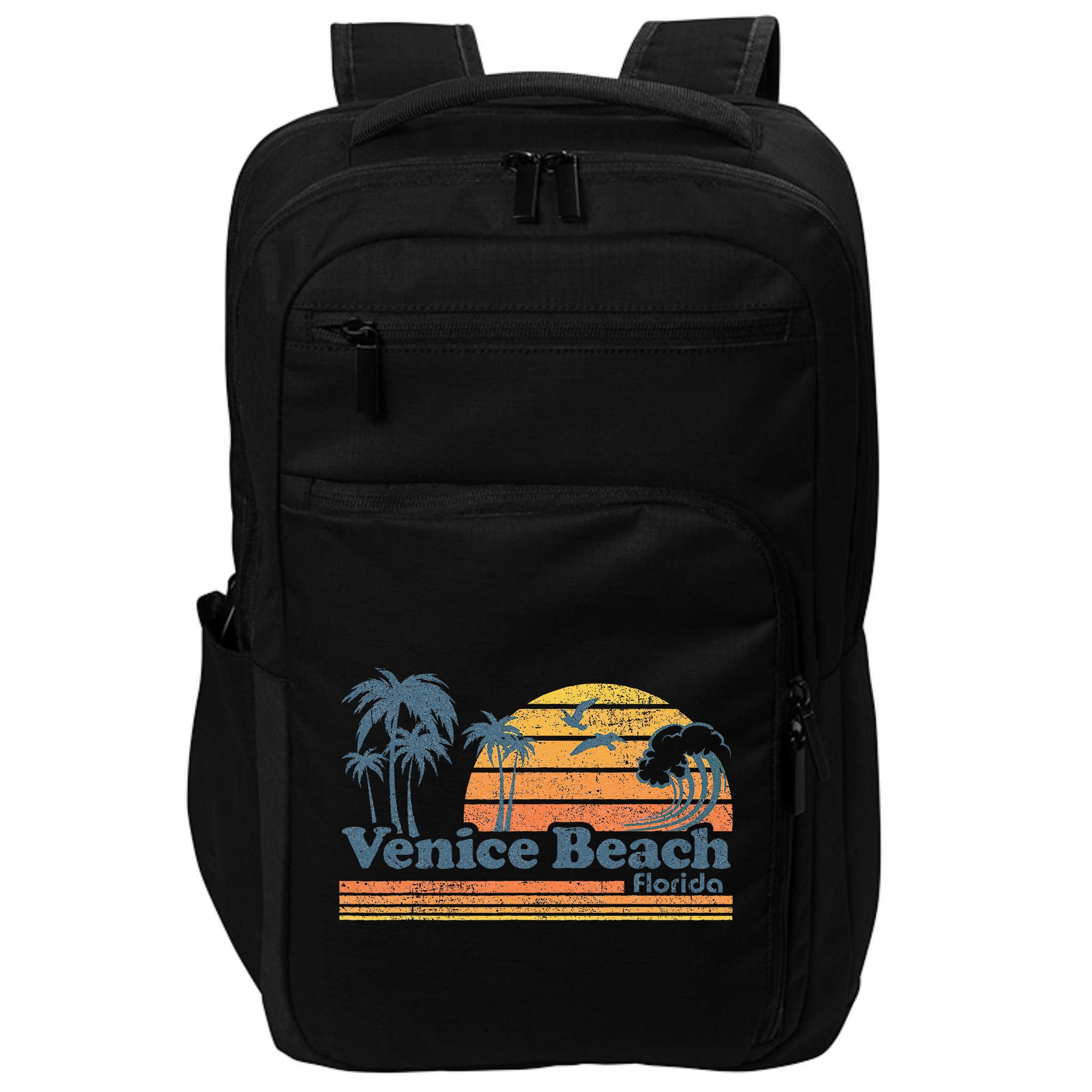 Venice Beach Florida Vintage Spring Break Vacation Retro Impact Tech Backpack