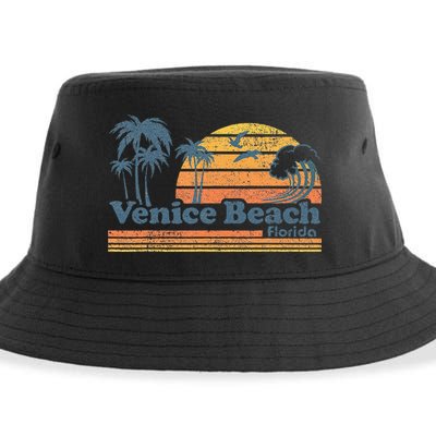 Venice Beach Florida Vintage Spring Break Vacation Retro Sustainable Bucket Hat