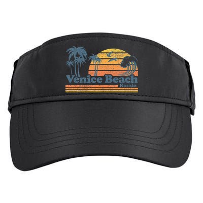 Venice Beach Florida Vintage Spring Break Vacation Retro Adult Drive Performance Visor