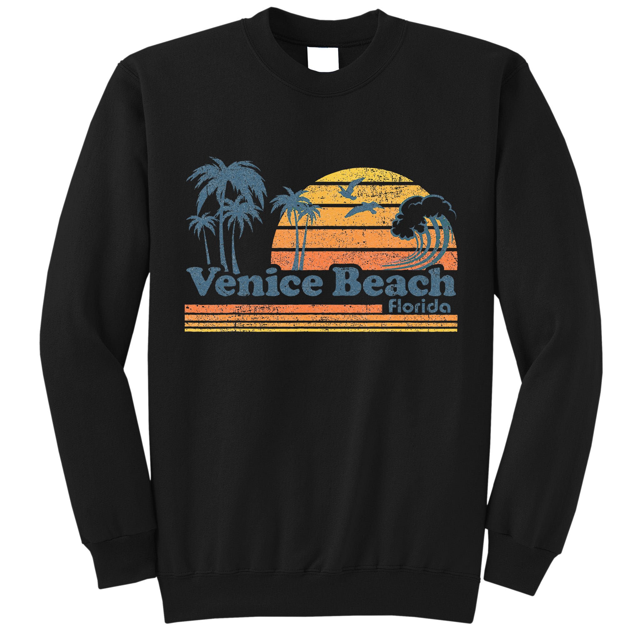 Venice Beach Florida Vintage Spring Break Vacation Retro Tall Sweatshirt