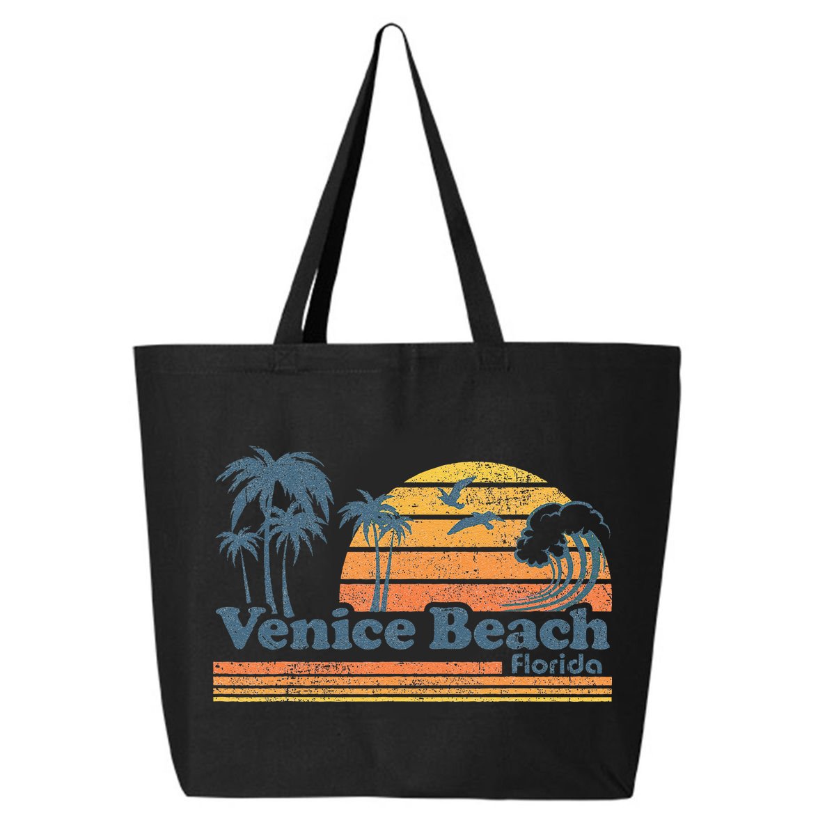 Venice Beach Florida Vintage Spring Break Vacation Retro 25L Jumbo Tote