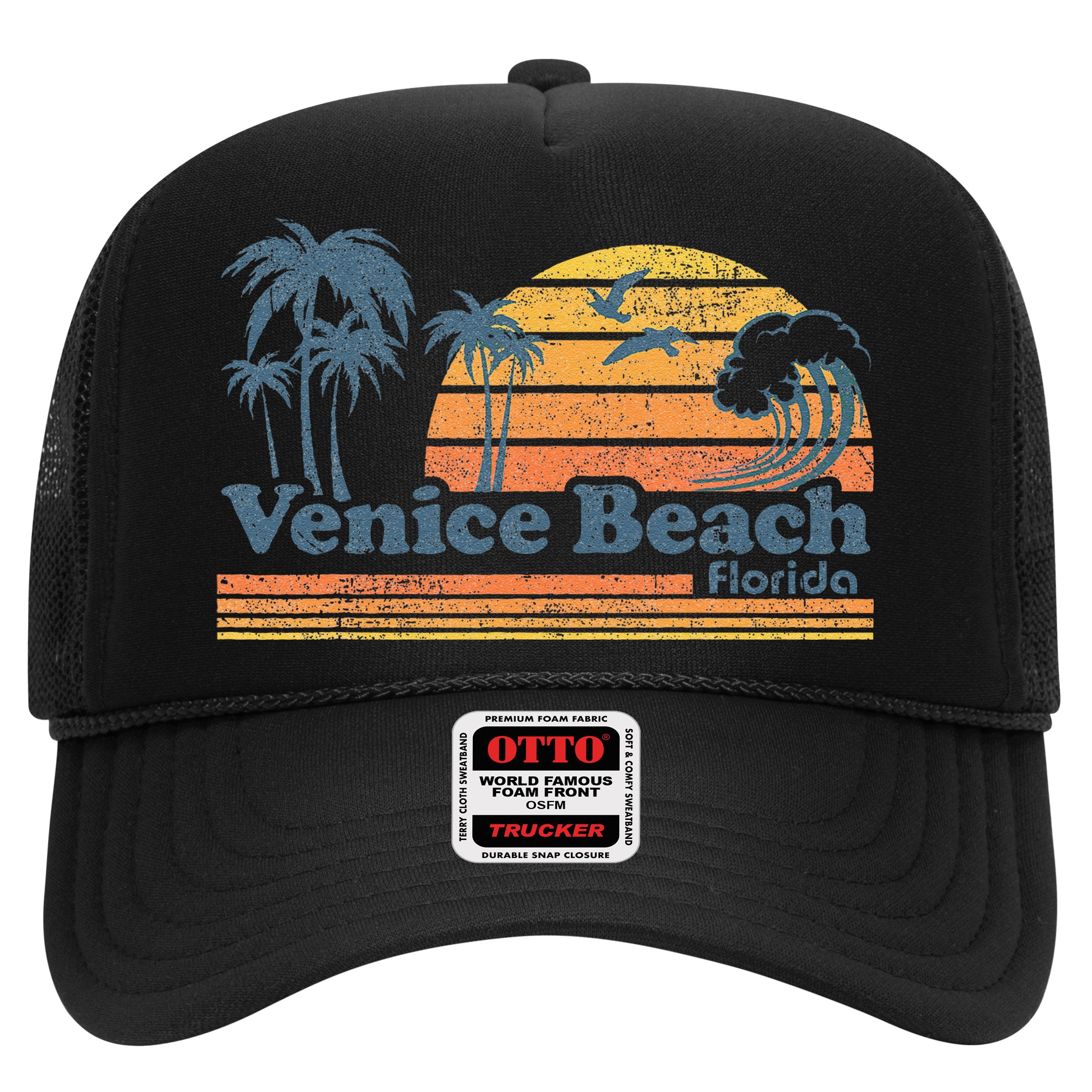 Venice Beach Florida Vintage Spring Break Vacation Retro Hat