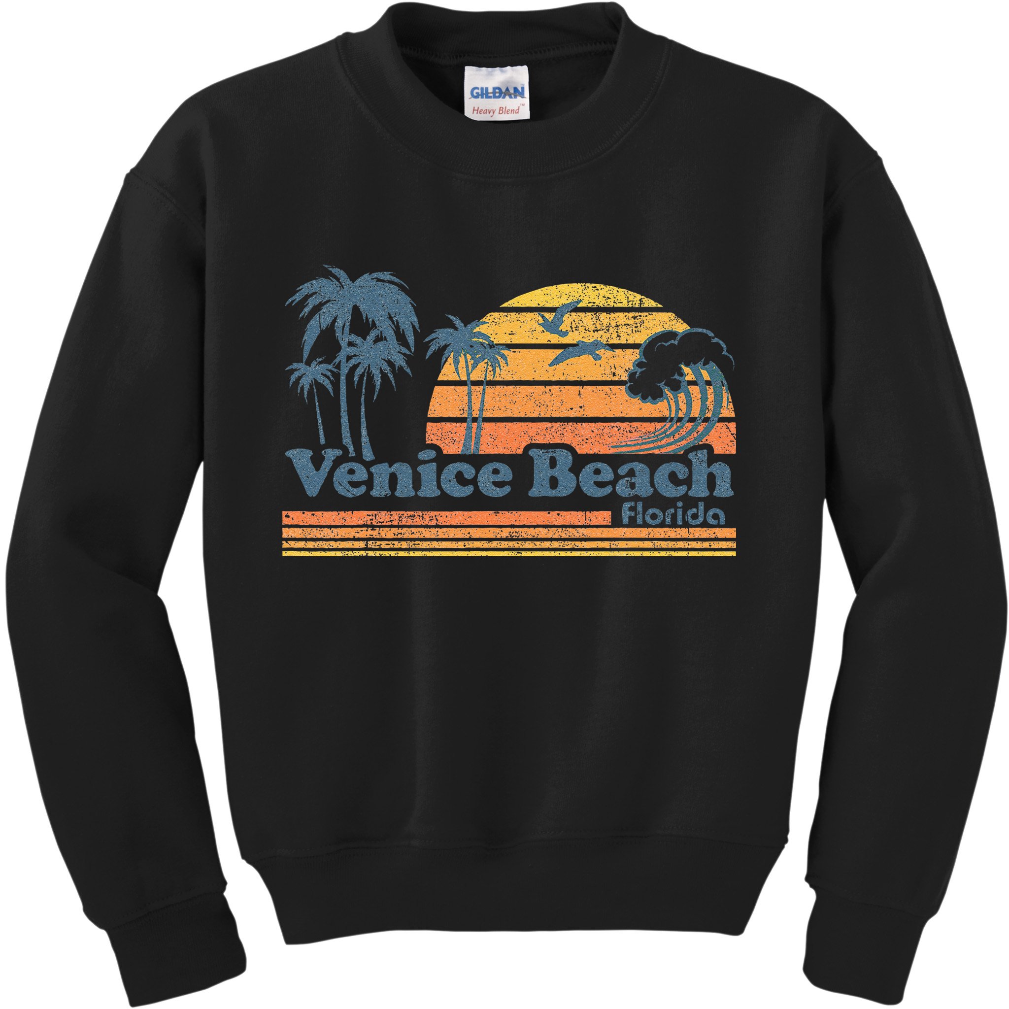 Venice Beach Florida Vintage Spring Break Vacation Retro Kids Sweatshirt