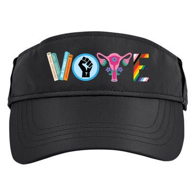 Vote Books Fist Ovaries Lgtbq Adult Drive Performance Visor