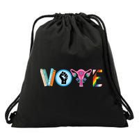 Vote Books Fist Ovaries Lgtbq Drawstring Bag