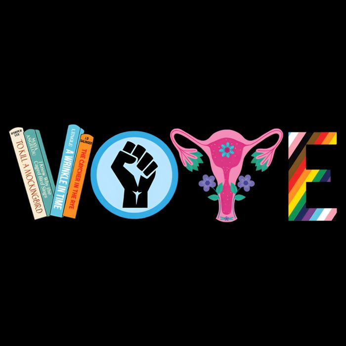Vote Books Fist Ovaries Lgtbq Drawstring Bag