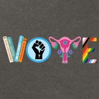 Vote Books Fist Ovaries Lgtbq Cotton Canvas Backpack